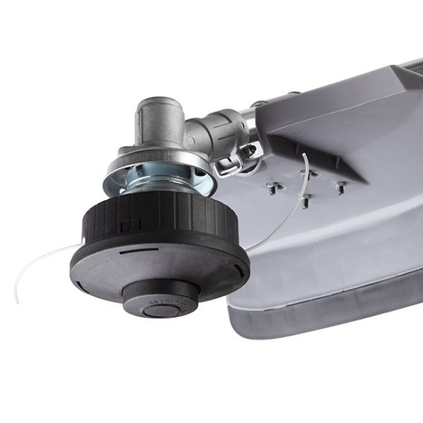 Тример електричний, 1400 Вт, 230 В~50 Гц, 7500 об/хв, плавний пуск,рем.привід, діаметр обертання диска/ліски 255/420 мм, котушка + 3-х зубчастий ніж INTERTOOL DT-2258