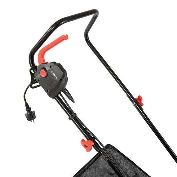 Газонокосарка електрична 1.2 кВт, 230 В~50 Гц, 3300 об/хв, ширина захвату 320 мм, висота зрізу 27/45/52 мм, контейнер 30 літрів INTERTOOL DT-2260