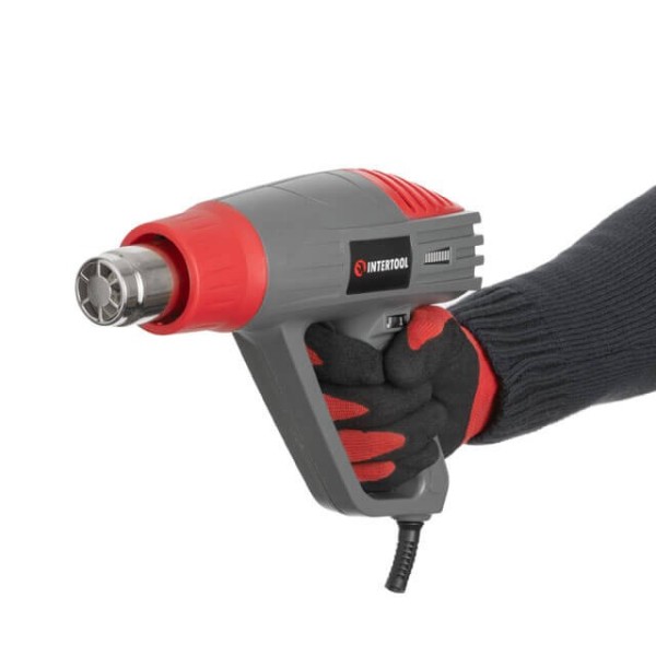 Фен технiчний, 2000 Вт, 3 режими, 60-600 °С, 300-500 л/хв. INTERTOOL DT-2420