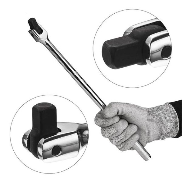 Вороток з шарніром STORM 1/2", 375 мм, Cr-V INTERTOOL ET-1033