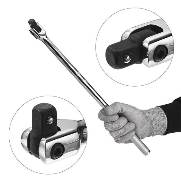 Вороток із шарніром STORM, 1/2", 450 мм, Cr-V INTERTOOL ET-1034