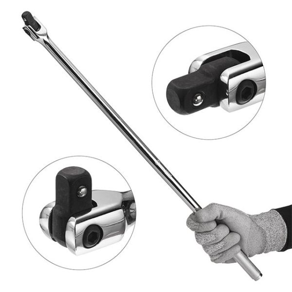 Вороток із шарніром STORM, 1/2", 600 мм, Cr-V INTERTOOL ET-1035