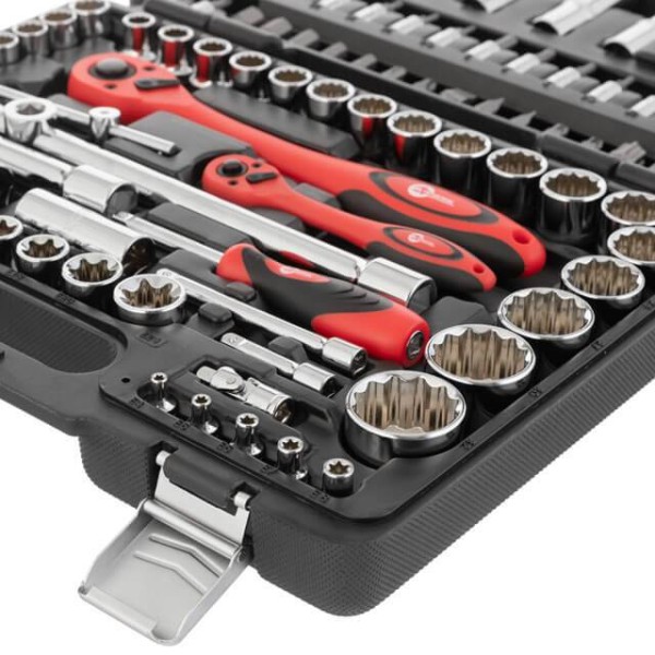 Професійний набір інструментів з 12-гранними головками 1/2 