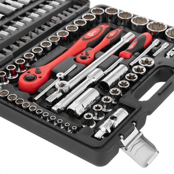 Професійний набір інструментів з 12-гранними головками 1/2 