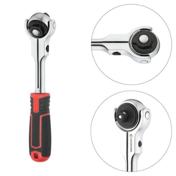 Рукоятка з храповим механізмом поворотна, 72 зуба 3/8