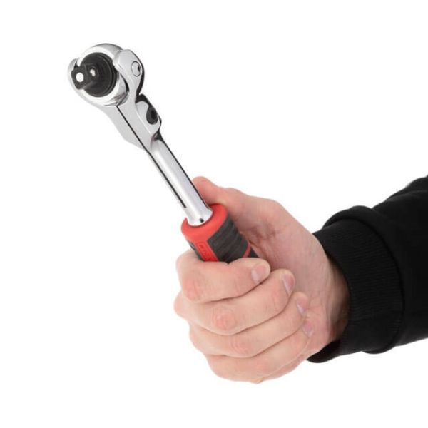 Рукоятка з храповим механізмом поворотна STORM, 72 зуба 1/2", Cr-V INTERTOOL ET-8009