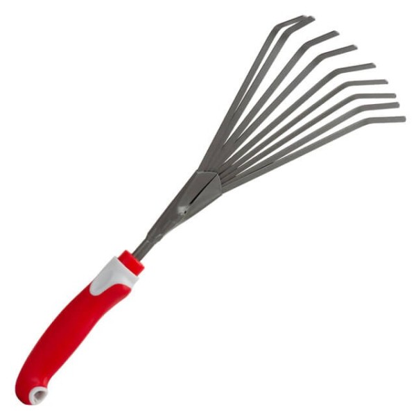 Граблі віялові садові 230 мм*100 мм з комбінованою рукояткою INTERTOOL FT-0031