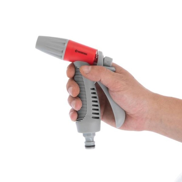 Пістолет-розпилювач для поливу з плавним регулюванням потоку води. ABS, PP, TPR, BRASS INTERTOOL GE-0015