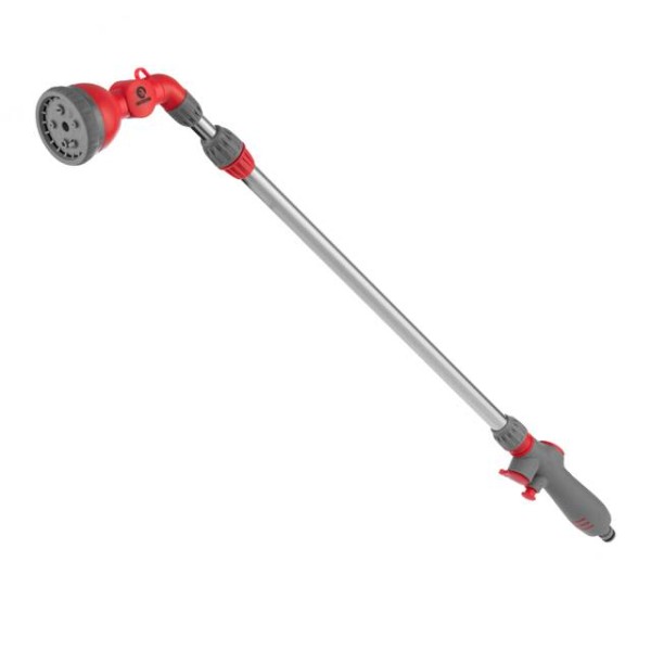 Пістолет-розпилювач для поливу на телескопічній штанзі 90-120 см 9-ти функціональний (центральний, туман, душ, повний, кутовий, злива, плаский, струмінь, коло) ABS, PP,TPR INTERTOOL GE-0043
