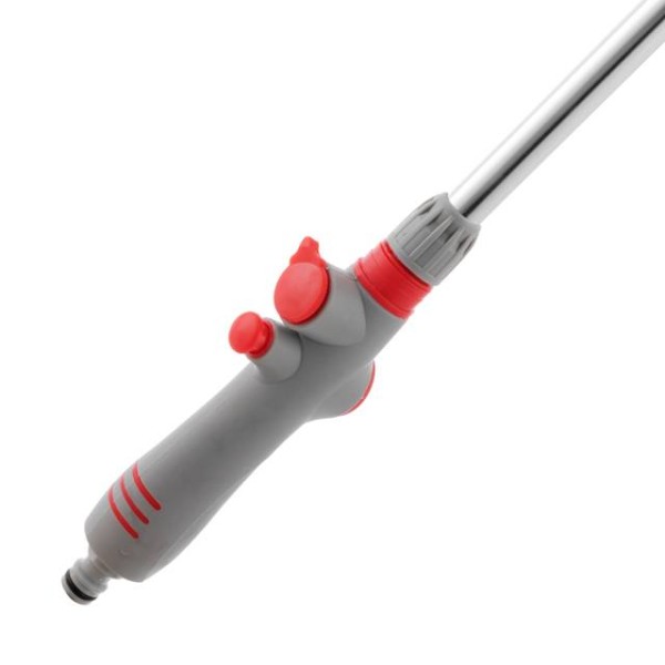 Пістолет-розпилювач для поливу на телескопічній штанзі 90-120 см 9-ти функціональний (центральний, туман, душ, повний, кутовий, злива, плаский, струмінь, коло) ABS, PP,TPR INTERTOOL GE-0043