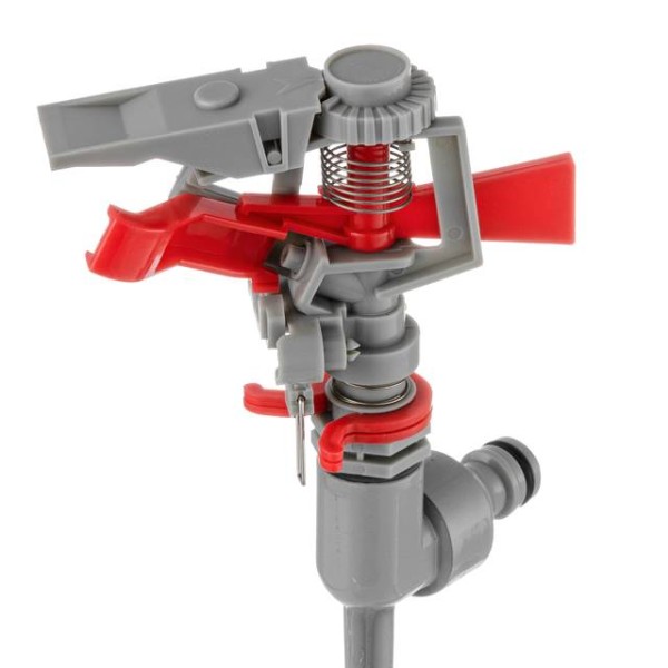 Дощувальний пристрій пульсуючий з повною/частковою зоною поливу на кілку, круг/сектор поливу до 12 м. Zinc alloy INTERTOOL GE-0056