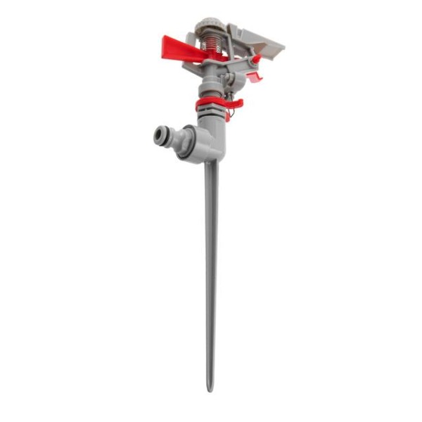 Дощувальний пристрій пульсуючий з повною/частковою зоною поливу на кілку, круг/сектор поливу до 12 м. Zinc alloy INTERTOOL GE-0056