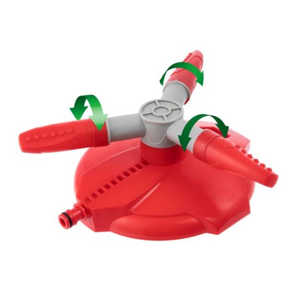 Дощувальний пристрій круговий з трьома розпилювачами з головкою що обертається на базі INTERTOOL GE-0075