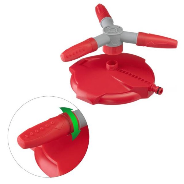 Дощувальний пристрій круговий з трьома розпилювачами з головкою що обертається на базі INTERTOOL GE-0075