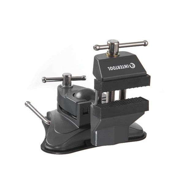 Лещата універсальні шарнірні 70 мм, 360°, вакуумне кріплення INTERTOOL HT-0096