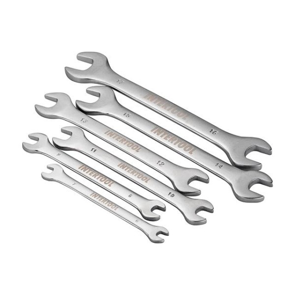 Набір ключів ріжкових, 6 од. 6-17 мм INTERTOOL HT-1001