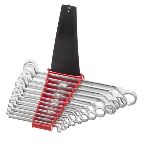 Набір ключів накидних 12 шт, 6-32 мм CrV INTERTOOL HT-1103