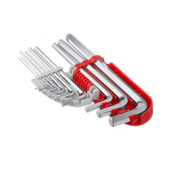 Набір ключів Г-подібних шестигранних подовжених 9 од., 1.5-10 мм, S2, PROF INTERTOOL HT-1803