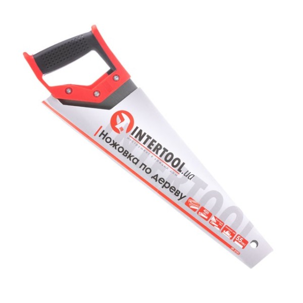 Ножівка по деревині c гартованим зубом 400 мм, 55 HRC INTERTOOL HT-3101