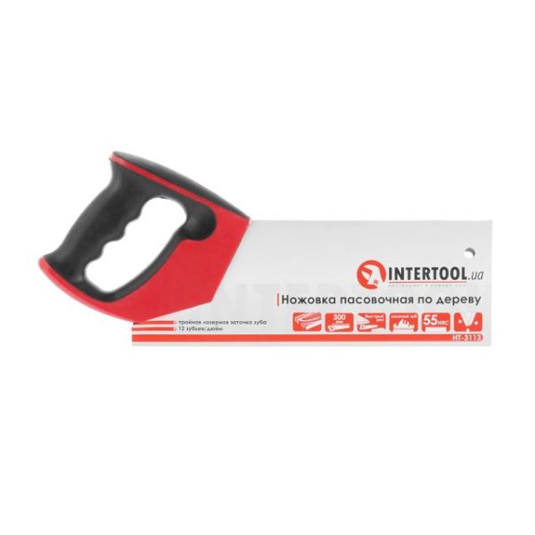Ножівка пасова по деревині 300 мм, 12 зуб/дюйм INTERTOOL HT-3113