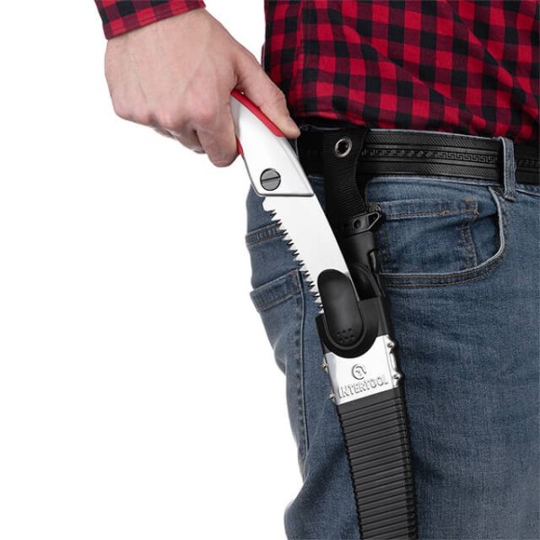 Ножівка садова вигнута 330 мм, з металевою ручкою, пластиковий чохол INTERTOOL HT-3146