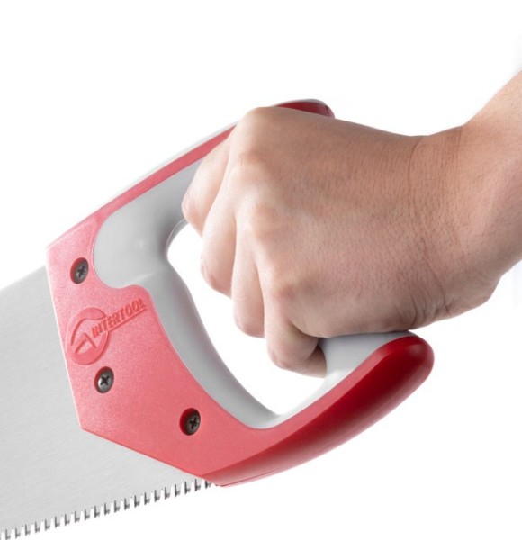 Ножівка по деревині 400 мм з гартованим зубом, потрійне заточування, 11 зуб/дюйм INTERTOOL HT-3161