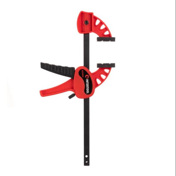 Струбцина автомат 100*30 мм, зусилля затиску до 10 кг INTERTOOL HT-6110