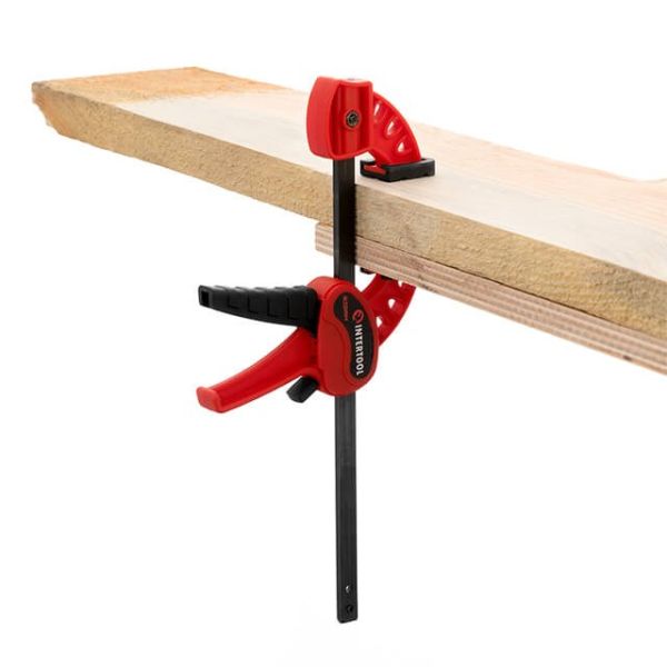 Струбцина автомат 100*30 мм, зусилля затиску до 10 кг INTERTOOL HT-6110