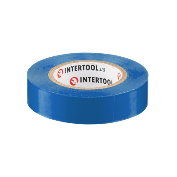 Стрічка ізоляційна, 17 мм * 15 м * 0.15 мм, синя  INTERTOOL IT-0015