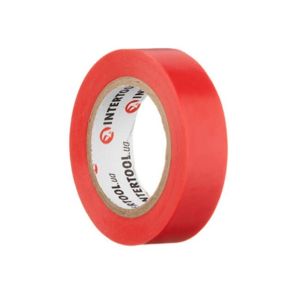 Стрічка ізоляційна, 17 мм * 10 м * 0.15 мм, червона INTERTOOL IT-0030