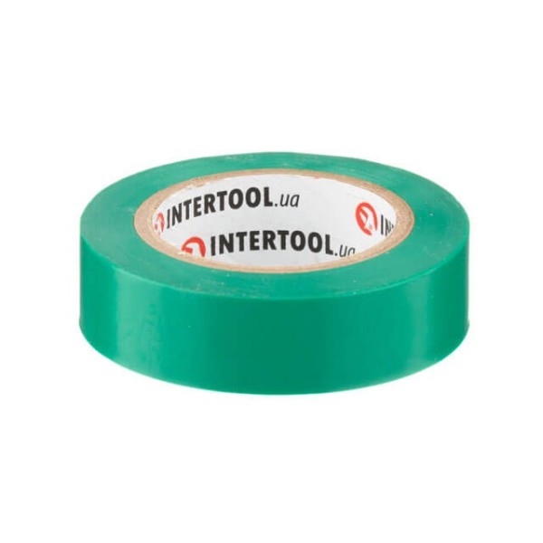 Стрічка ізоляційна, 17 мм * 10 м * 0,15 мм, зелена INTERTOOL IT-0031