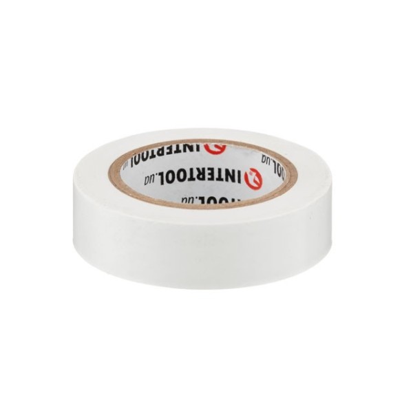 Стрічка ізоляційна, 17 мм * 10 м * 0.15 мм, біла INTERTOOL IT-0033