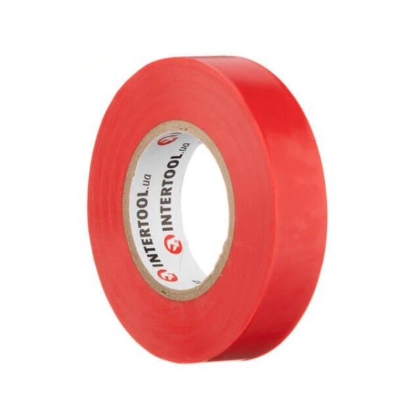 Стрічка ізоляційна, 17 мм * 20 м * 0.15 мм, червона INTERTOOL IT-0050