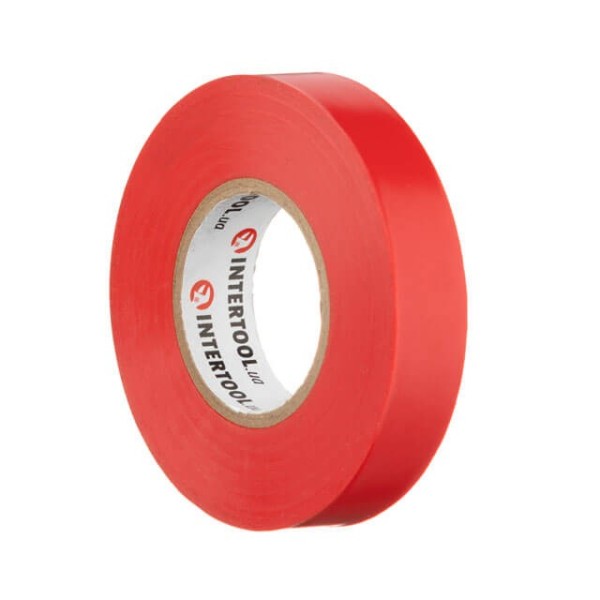 Стрічка ізоляційна, 17 мм * 25 м * 0.15 мм, червона INTERTOOL IT-0060