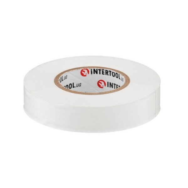 Стрічка ізоляційна, 17 мм * 25 м *0,15 мм, біла INTERTOOL IT-0063