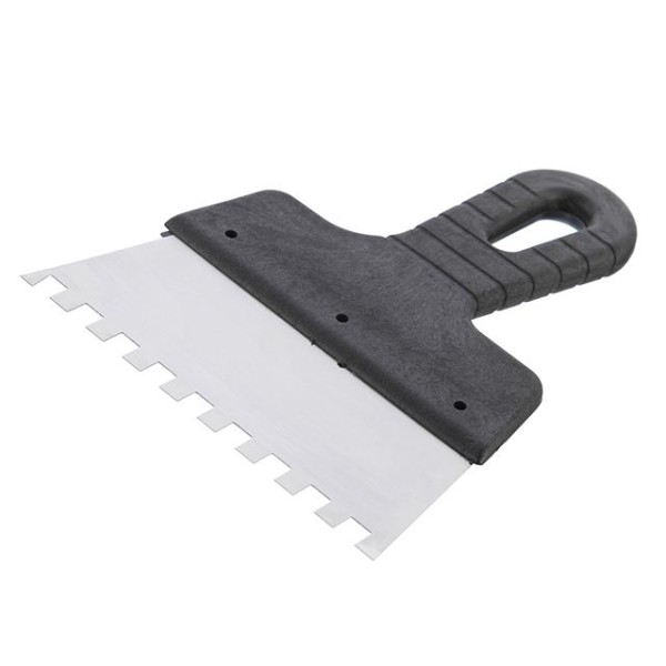 Шпатель із нержавіючої сталі 150 мм із зубом 8x8 мм INTERTOOL KT-2158