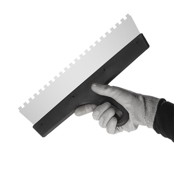 Шпатель із нержавіючої сталі 350 мм із зубом 8x8 мм INTERTOOL KT-2358