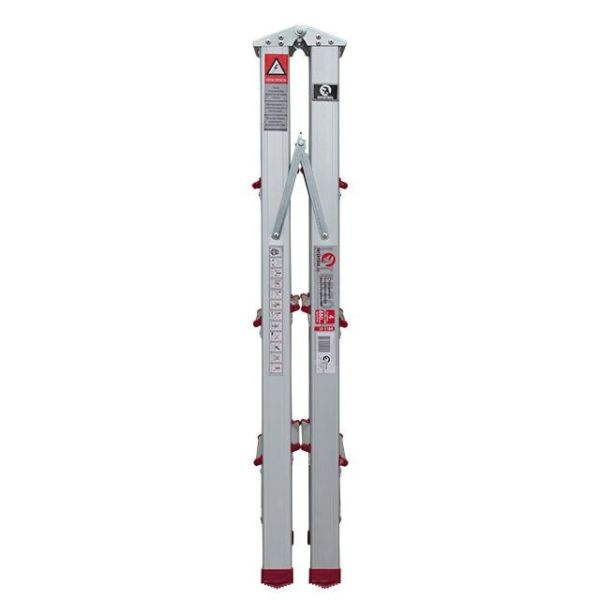 Стрем'янка алюмінієва двостороння 4 сходинки, висота - 876 мм INTERTOOL LT-1104