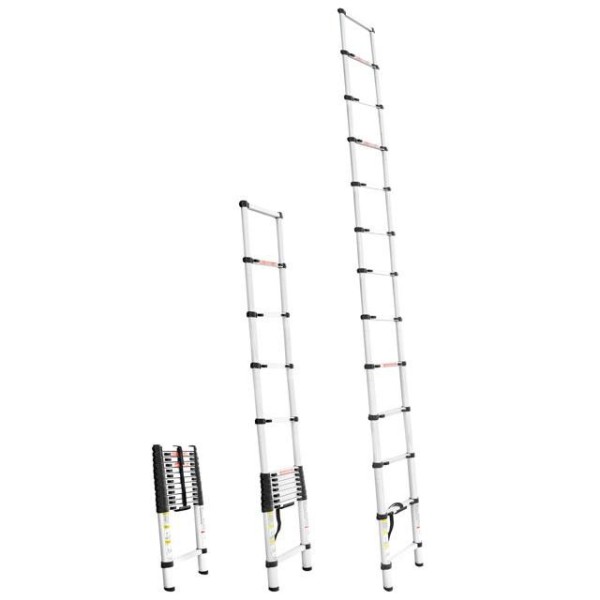 Драбина з алюмінію, телескопічна 12 сход., 3,78 м INTERTOOL LT-3038