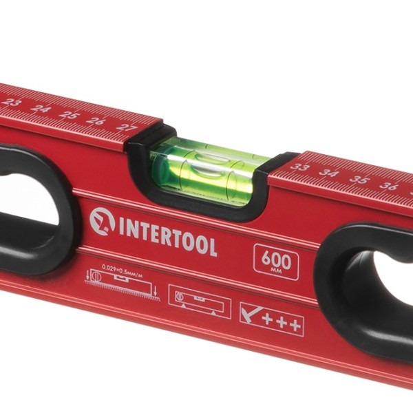 Рівень з поворотною капсулою 600 мм, 3 капсули INTERTOOL MT-1266