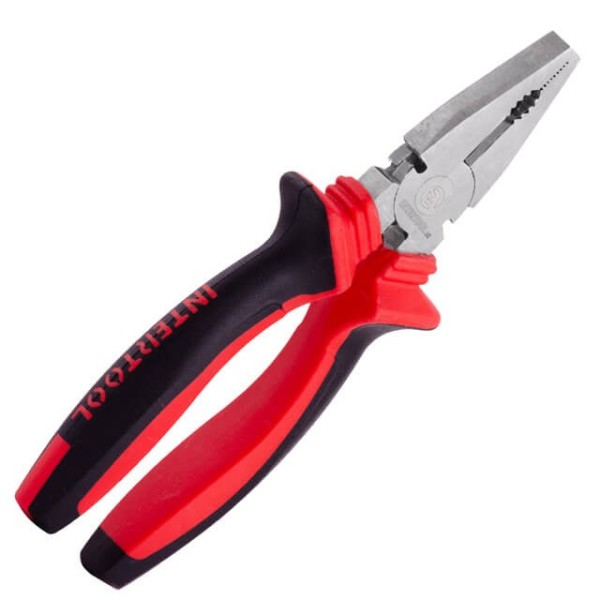 Плоскогубці 180 мм, 40CrV, фосфатовані, поліровані. INTERTOOL NT-0118