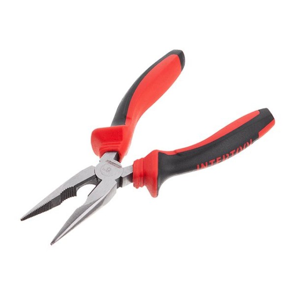 Довгогубці прямі 160 мм, 40CrV, фосфатовані, поліровані INTERTOOL NT-0136