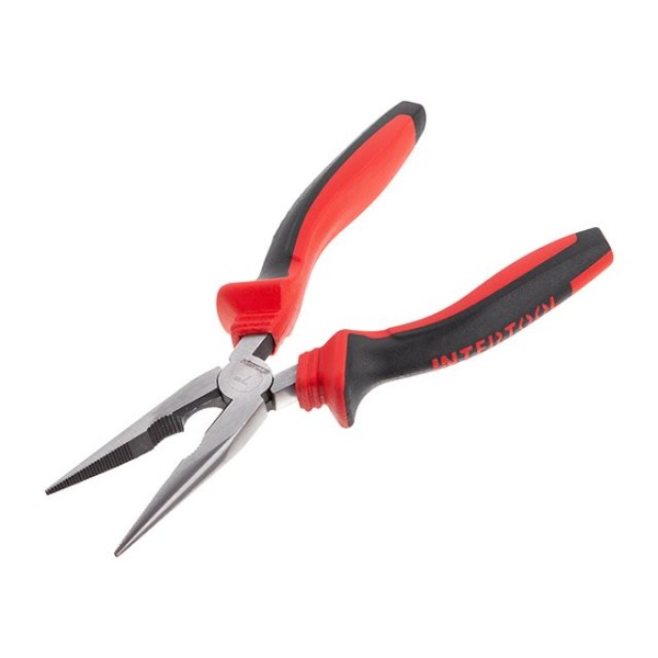 Довгогубці прямі 180 мм, 40CrV, фосфатовані, поліровані INTERTOOL NT-0138