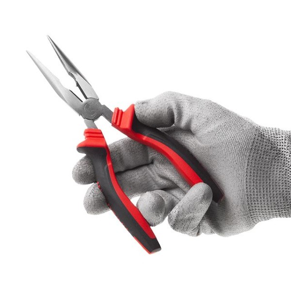 Довгогубці прямі 180 мм, 40CrV, фосфатовані, поліровані INTERTOOL NT-0138