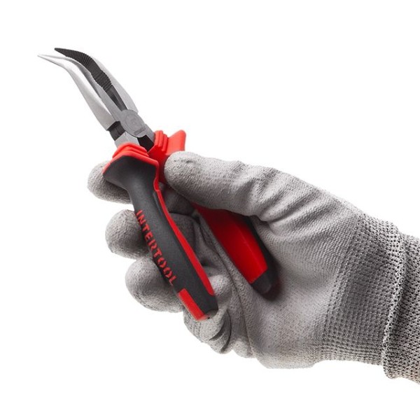 Довгогубці вигнуті 160 мм, 40CrV, фосфатовані, поліровані, STORM INTERTOOL NT-0146