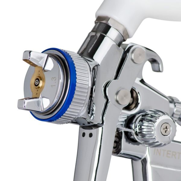 Фарбопульт пневматичний HVLP II професійний, форсунка 1,3 мм, верхній пластиковий бачок 600 мл, 2 бар INTERTOOL PT-0105