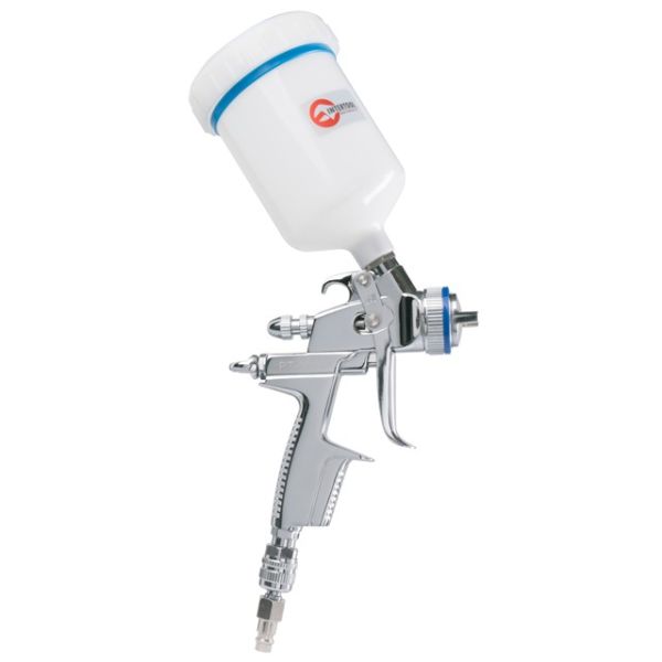 Фарбопульт пневматичний HVLP II професійний, форсунка 1,3 мм, верхній пластиковий бачок 600 мл, 2 бар INTERTOOL PT-0105