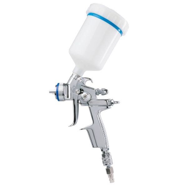 Фарбопульт пневматичний HVLP II професійний, форсунка 1,3 мм, верхній пластиковий бачок 600 мл, 2 бар INTERTOOL PT-0105
