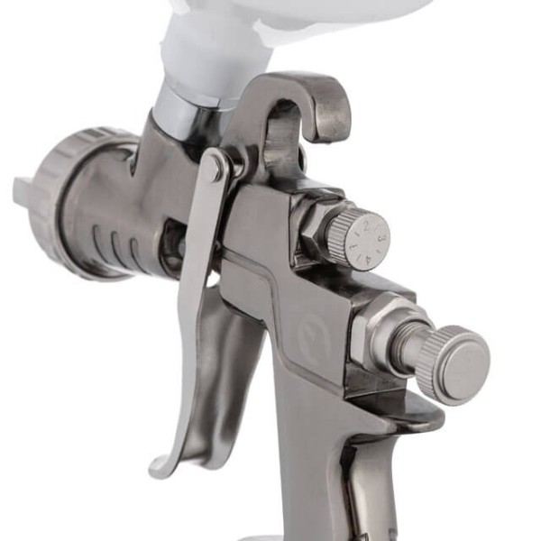 Фарбопульт пневматичний LVLP, форсунка 1.3 мм, верхній пластиковий бачок 600 мл, 2 бар STORM INTERTOOL PT-0138