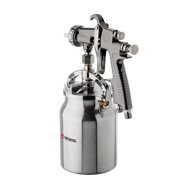 Фарбопульт пневматичний HP, форсунка 1,8 мм, нижній металевий бачок 1000 мл, 5 бар INTERTOOL PT-0140